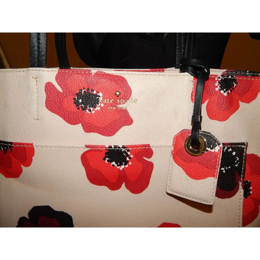 Kate Spade New York Women’s Hyde Lane Poppies Riley Tote Bag - Picture 7 of 9
